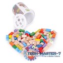 Drewniane klocki dla dzieci 100 szt. sorter wiaderko ECOTOYS ECOTOYS