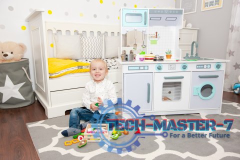Duża drewniana kuchnia dla dzieci z akcesoriami ECOTOYS ECOTOYS Duża drewniana kuchnia dla dzieci z akcesoriami ECOTOYS ECOTOYS