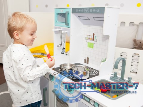 Duża drewniana kuchnia dla dzieci z akcesoriami ECOTOYS ECOTOYS Duża drewniana kuchnia dla dzieci z akcesoriami ECOTOYS ECOTOYS