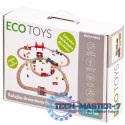 Drewniana kolejka na baterie 90 elementów ECOTOYS ECOTOYS Drewniana kolejka na baterie 90 elementów ECOTOYS ECOTOYS