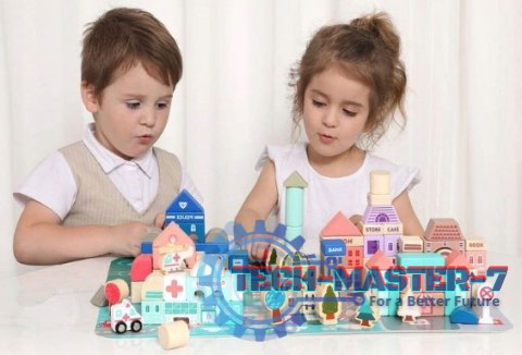 Drewniane klocki edukacyjne miasto z matą 115 szt ECOTOYS ECOTOYS Drewniane klocki edukacyjne miasto z matą 115 szt ECOTOYS ECOTOYS