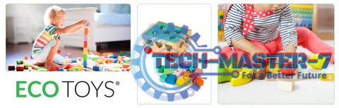 Drewniany wózek sorter z klockami - kostka edukacyjna dla dzieci ECOTOYS ECOTOYS Drewniany wózek sorter z klockami - kostka edukacyjna dla dzieci ECOTOYS ECOTOYS