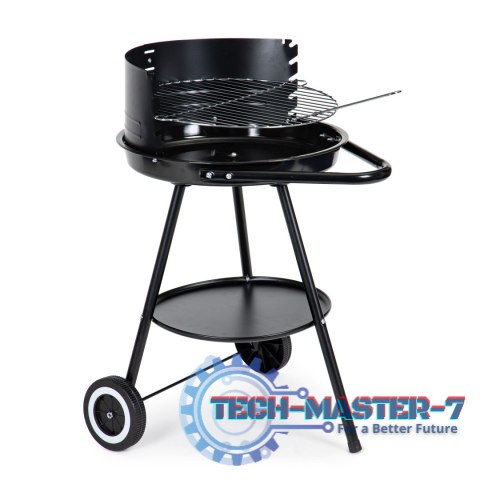 Grill ogrodowy okrągły ruszt z regulacją wysokości rusztu ModernHome Grill ogrodowy okrągły ruszt z regulacją wysokości rusztu ModernHome