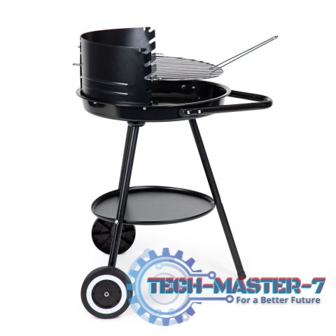 Grill ogrodowy okrągły ruszt z regulacją wysokości rusztu ModernHome Grill ogrodowy okrągły ruszt z regulacją wysokości rusztu ModernHome