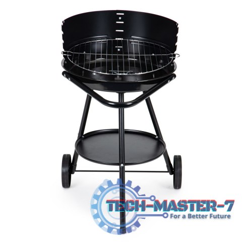 Grill ogrodowy okrągły ruszt z regulacją wysokości rusztu ModernHome Grill ogrodowy okrągły ruszt z regulacją wysokości rusztu ModernHome