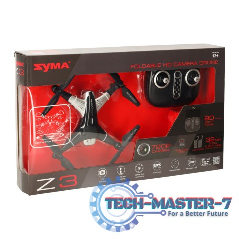 Dron RC SYMA Z3 kamera HD 2,4GHz kontroler Headless 360 planowanie trasy lotu zawis czarny Dron RC SYMA Z3 kamera HD 2,4GHz kontroler Headless 360 planowanie trasy lotu zawis czarny
