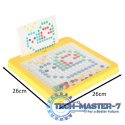 Tablica magnetyczna montessori mozaika kolorowe kropki żółta 26 x 26 cm Tablica magnetyczna montessori mozaika kolorowe kropki żółta 26 x 26 cm