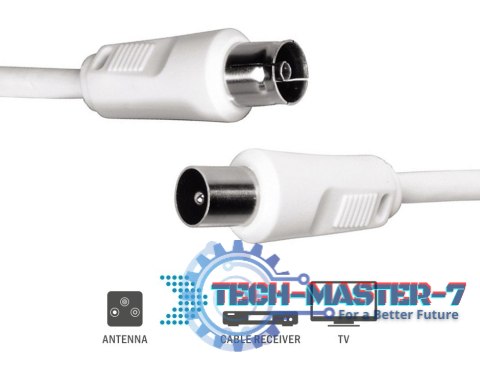 Kabel antenowy 75db 5m Biały Kabel antenowy 75db 5m Biały