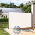 Składana markiza 300x180 cm boczna roleta parawan do ogrodu na taras beżowa ModernHome Składana markiza 300x180 cm boczna roleta parawan do ogrodu na taras beżowa ModernHome