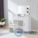 Toaletka kosmetyczna z lustrem nowoczesna biała ModernHome ModernHome Toaletka kosmetyczna z lustrem nowoczesna biała ModernHome ModernHome