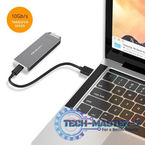 Mini obudowa na dysk M.2 SSD | NVMe | PCIe | USB3.1 | Super speed10Gb/s | 2TB | Srebrna Mini obudowa na dysk M.2 SSD | NVMe | PCIe | USB3.1 | Super speed10Gb/s | 2TB | Srebrna