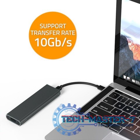 Obudowa na dysk M.2 SSD | NVMe | PCIe | USB3.1 | 10Gb/s | 4TB | Grafit Obudowa na dysk M.2 SSD | NVMe | PCIe | USB3.1 | 10Gb/s | 4TB | Grafit