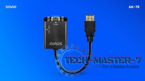 Adapter HDMI-VGA z audio AK-76 Adapter HDMI-VGA z audio AK-76