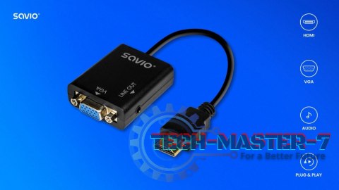 Adapter HDMI-VGA z audio AK-76 Adapter HDMI-VGA z audio AK-76