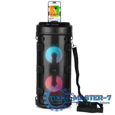 Głośnik PARTYBOX KEG BT MT3165 V2.0 Karaoke/Bluetooth 5.0+EDR/FM/MP3/MicroSD/USB/Equalizer/AUX/Jack 6.3/Pilot/Pasek/USB-C/LED/RM Głośnik PARTYBOX KEG BT MT3165 V2.0 Karaoke/Bluetooth 5.0+EDR/FM/MP3/MicroSD/USB/Equalizer/AUX/Jack 6.3/Pilot/Pasek/USB-C/LED/RM