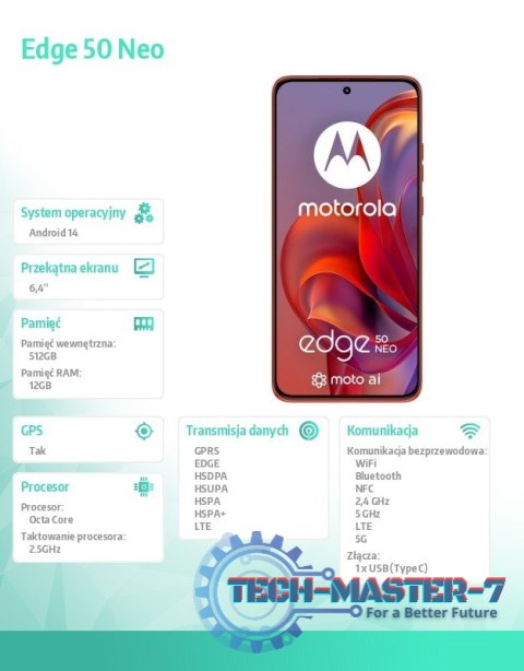 Smartfon Edge 50 neo 12/512 Pantone Poinciana Smartfon Edge 50 neo 12/512 Pantone Poinciana