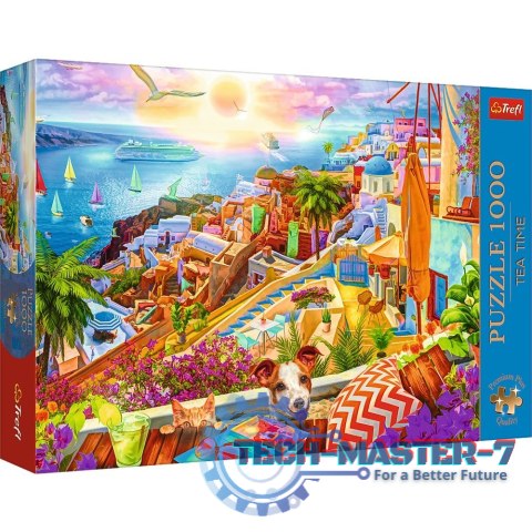 Puzzle 1000 elementów Premium Plus Quality Z wizytą na Santorini Puzzle 1000 elementów Premium Plus Quality Z wizytą na Santorini