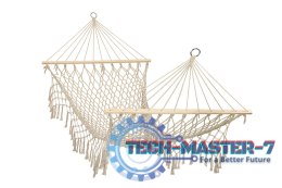 Hamak ogrodowy brazylijski boho siatka frędzle 200cm ecru 250kg