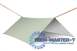 Plandeka tarp płachta biwakowa namiot na hamak osłona przeciwdeszczowa 300cm szary