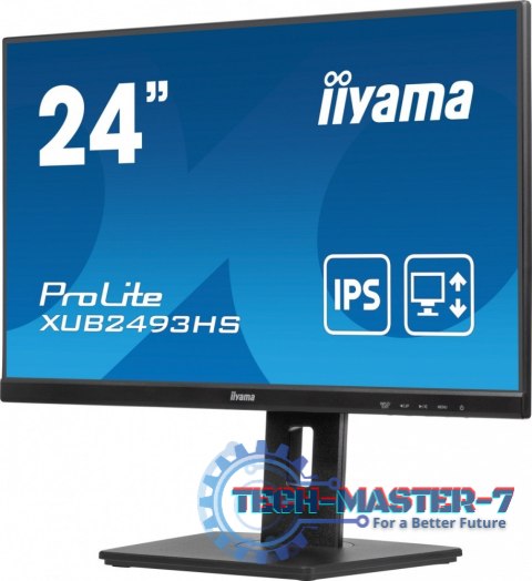 Monitor ProLite 23.8 cala XUB2493HS-B6 A, IPS, HDMI, DP, 2x2W, HAS, 300cd/m2, obrót stopy 120 stopni Monitor ProLite 23.8 cala XUB2493HS-B6 A, IPS, HDMI, DP, 2x2W, HAS, 300cd/m2, obrót stopy 120 stopni