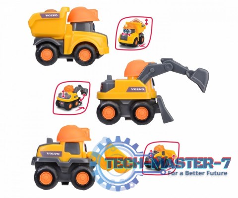 Pojazd budowlany ABC Volvo 3 rodzaj 12 cm Pojazd budowlany ABC Volvo 3 rodzaj 12 cm