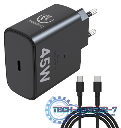 Zasilacz PD45W USB-C uniwersalny do notebooków, smartphonów, tabletów, power banków i innych urządzeń z gniazdem zasilającym USB Zasilacz PD45W USB-C uniwersalny do notebooków, smartphonów, tabletów, power banków i innych urządzeń z gniazdem zasilającym USB