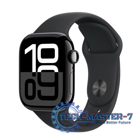 Watch Series 10 GPS + Cellular, koperta 42 mm z aluminium w kolorze onyksu z paskiem sportowym w kolorze czarnym - rozmiar S/M Watch Series 10 GPS + Cellular, koperta 42 mm z aluminium w kolorze onyksu z paskiem sportowym w kolorze czarnym - rozmiar S/M