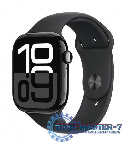 Watch Series 10 GPS + Cellular, koperta 46 mm z aluminium w kolorze onyksu z paskiem sportowym w kolorze czarnym - rozmiar S/M Watch Series 10 GPS + Cellular, koperta 46 mm z aluminium w kolorze onyksu z paskiem sportowym w kolorze czarnym - rozmiar S/M