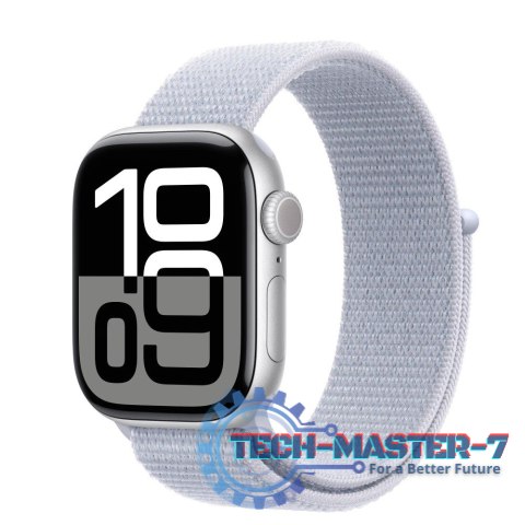 Watch Series 10 GPS, koperta 42 mm z aluminium w kolorze srebrnym z opaską sportową w kolorze błękitnego obłoku Watch Series 10 GPS, koperta 42 mm z aluminium w kolorze srebrnym z opaską sportową w kolorze błękitnego obłoku