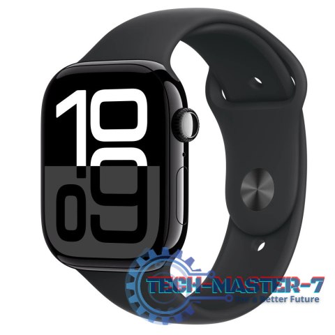 Watch Series 10 GPS, koperta 46 mm z aluminium w kolorze onyksu z paskiem sportowym w kolorze czarnym - rozmiar S/M Watch Series 10 GPS, koperta 46 mm z aluminium w kolorze onyksu z paskiem sportowym w kolorze czarnym - rozmiar S/M