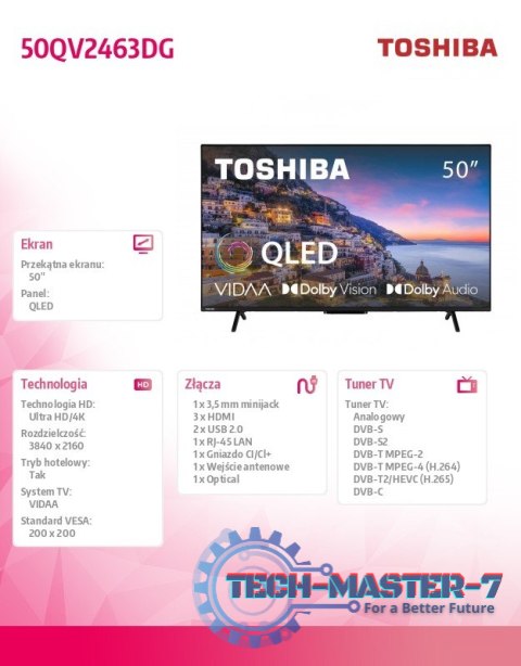 Telewizor QLED 50 cali 50QV2463DG Telewizor QLED 50 cali 50QV2463DG