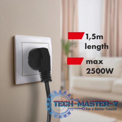 Listwa zasilająca 1,5m 250VAC/10A MCE509 B 2500 Q, IP20, 6 gniazd, prąd znamionowy 10A, czarny Listwa zasilająca 1,5m 250VAC/10A MCE509 B 2500 Q, IP20, 6 gniazd, prąd znamionowy 10A, czarny