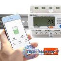 Trójfazowy elektroniczny licznik | miernik zużycia energii na szynę DIN | 400V | LCD | Wi-Fi Trójfazowy elektroniczny licznik | miernik zużycia energii na szynę DIN | 400V | LCD | Wi-Fi