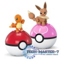 Klocki Mega Pokemon Pokeball 2-pak Charmander i Eevee Klocki Mega Pokemon Pokeball 2-pak Charmander i Eevee