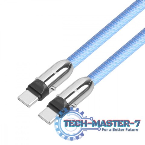Kabel 2w1 USB C smycz 1m błękitny Kabel 2w1 USB C smycz 1m błękitny
