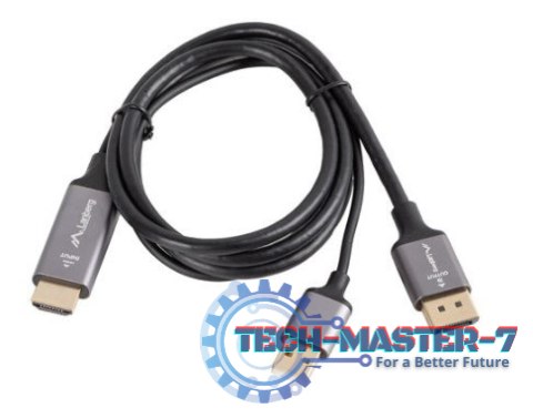 Kabel HDMI(M)-Displayport(M) 1M 4K czarny Kabel HDMI(M)-Displayport(M) 1M 4K czarny