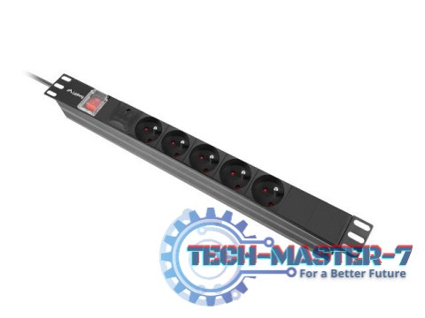 Listwa zasilająca rack PDU 19 cali 1U 16A 5x230V 2m czarna Listwa zasilająca rack PDU 19 cali 1U 16A 5x230V 2m czarna