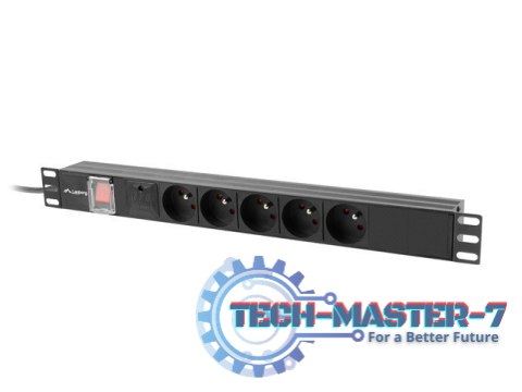 Listwa zasilająca rack PDU 19 cali 1U 16A 5x230V 2m czarna Listwa zasilająca rack PDU 19 cali 1U 16A 5x230V 2m czarna