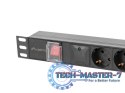 Listwa zasilająca rack PDU 19 cali 1U 16A 5xschuko 2m czarna Listwa zasilająca rack PDU 19 cali 1U 16A 5xschuko 2m czarna