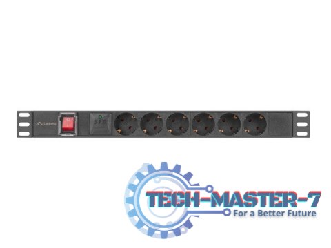 Listwa zasilająca rack PDU 19 cali 1U 16A 6x230V schuko 2m czarna Listwa zasilająca rack PDU 19 cali 1U 16A 6x230V schuko 2m czarna