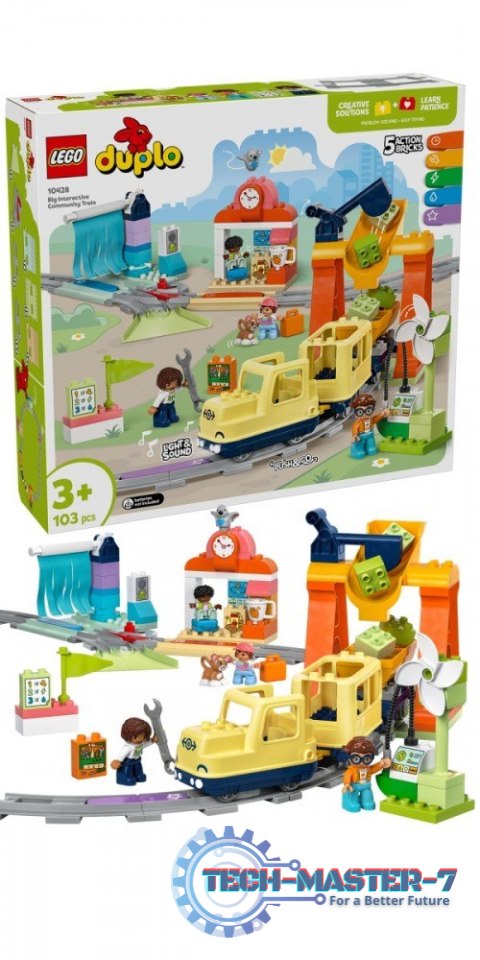 Klocki DUPLO 10428 Duży interaktywny pociąg miejski Klocki DUPLO 10428 Duży interaktywny pociąg miejski