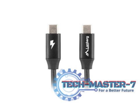 Kabel USB-C M/M 2.0 CA-CMCM-40CU-0010-BK Czarny 1m Kabel USB-C M/M 2.0 CA-CMCM-40CU-0010-BK Czarny 1m