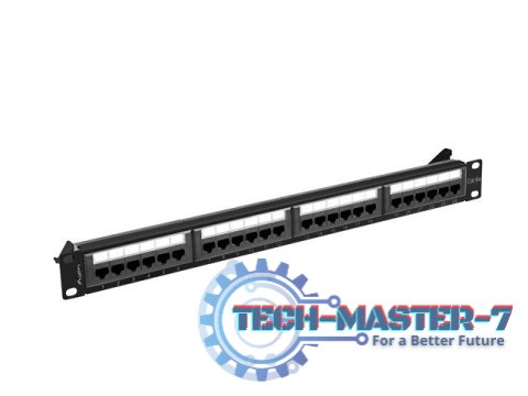 Patchpanel 24 port 1U KAT6A PPUA-1024-B Czarny Patchpanel 24 port 1U KAT6A PPUA-1024-B Czarny