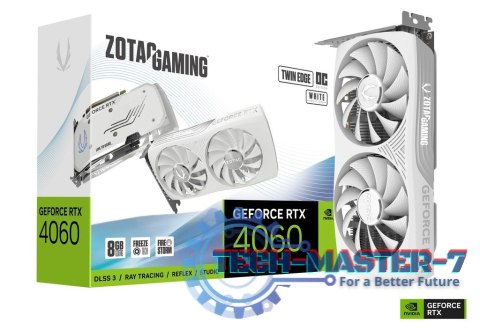 Karta graficzna GeForce RTX 4060 Twin Edge OC 8GB GDDR6 128bit biała Karta graficzna GeForce RTX 4060 Twin Edge OC 8GB GDDR6 128bit biała