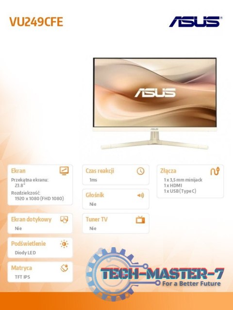 Monitor 24 cale VU249CFE-M IPS 100Hz USB-C Monitor 24 cale VU249CFE-M IPS 100Hz USB-C