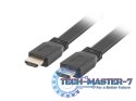 Kabel HDMI-HDMI v2.0 1.8m czarny płaski 4K 60Hz, pełna miedź