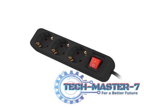 Listwa zasilająca LANBERG PS1-03F-0150-BK Listwa zasilająca LANBERG PS1-03F-0150-BK