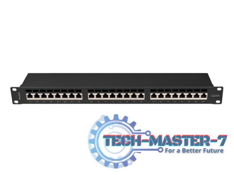 Patchpanel 24 port 1U KAT6A EK. PPSA-1024-B Czarny Patchpanel 24 port 1U KAT6A EK. PPSA-1024-B Czarny