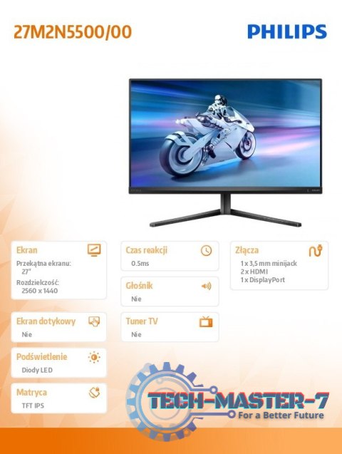 Monitor 27M2N5500 27 cali IPS 180Hz HDMIx2 DP Pivot Monitor 27M2N5500 27 cali IPS 180Hz HDMIx2 DP Pivot