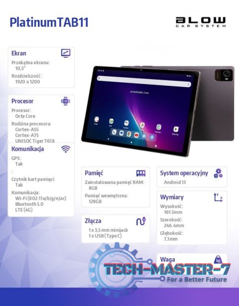 Tablet Platinum TAB11 4G 8/128GB Tablet Platinum TAB11 4G 8/128GB